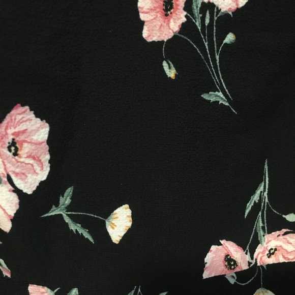 Black Floral Mini Dress - Picture 3 of 3